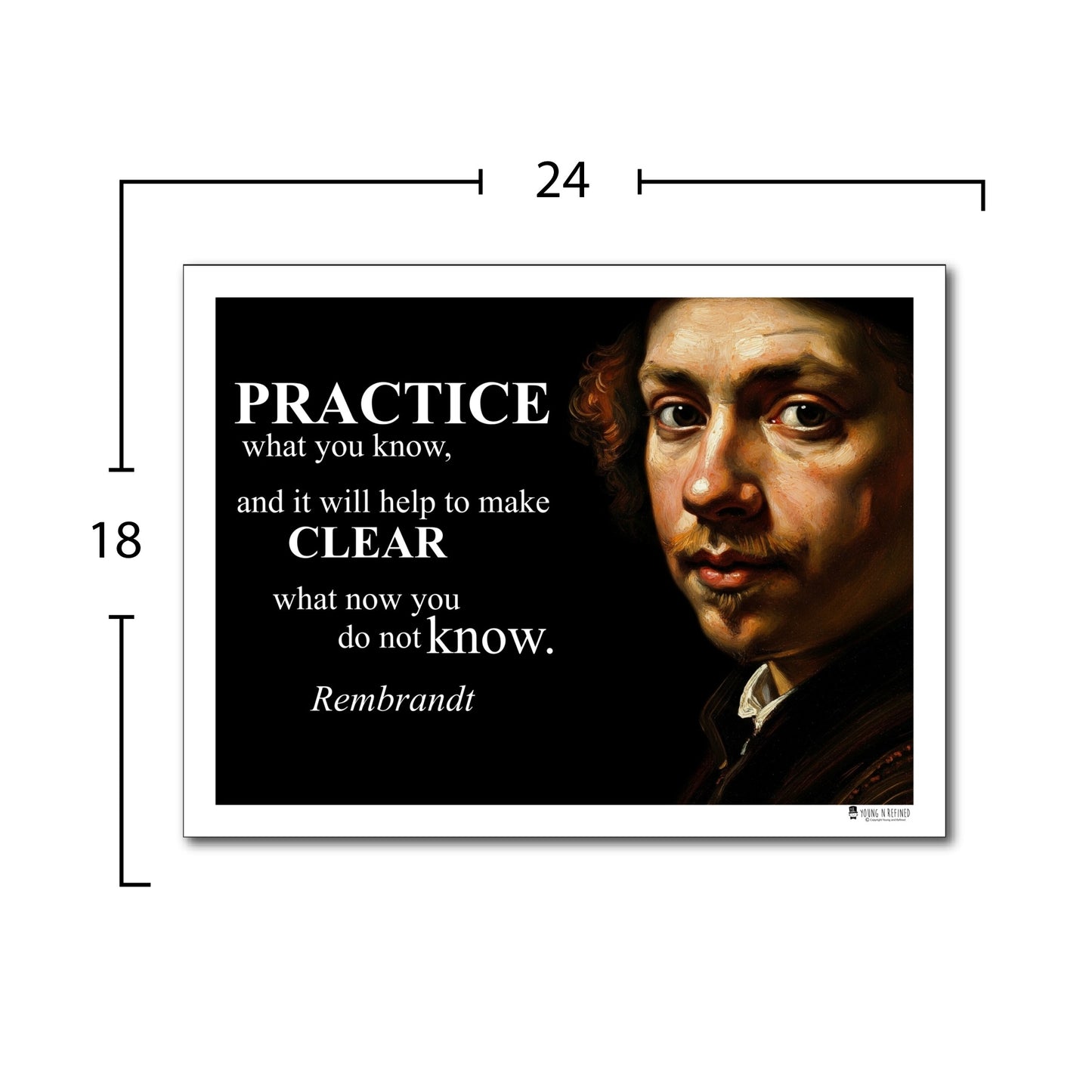Rembrandt Inspirational Quote Wall Art
