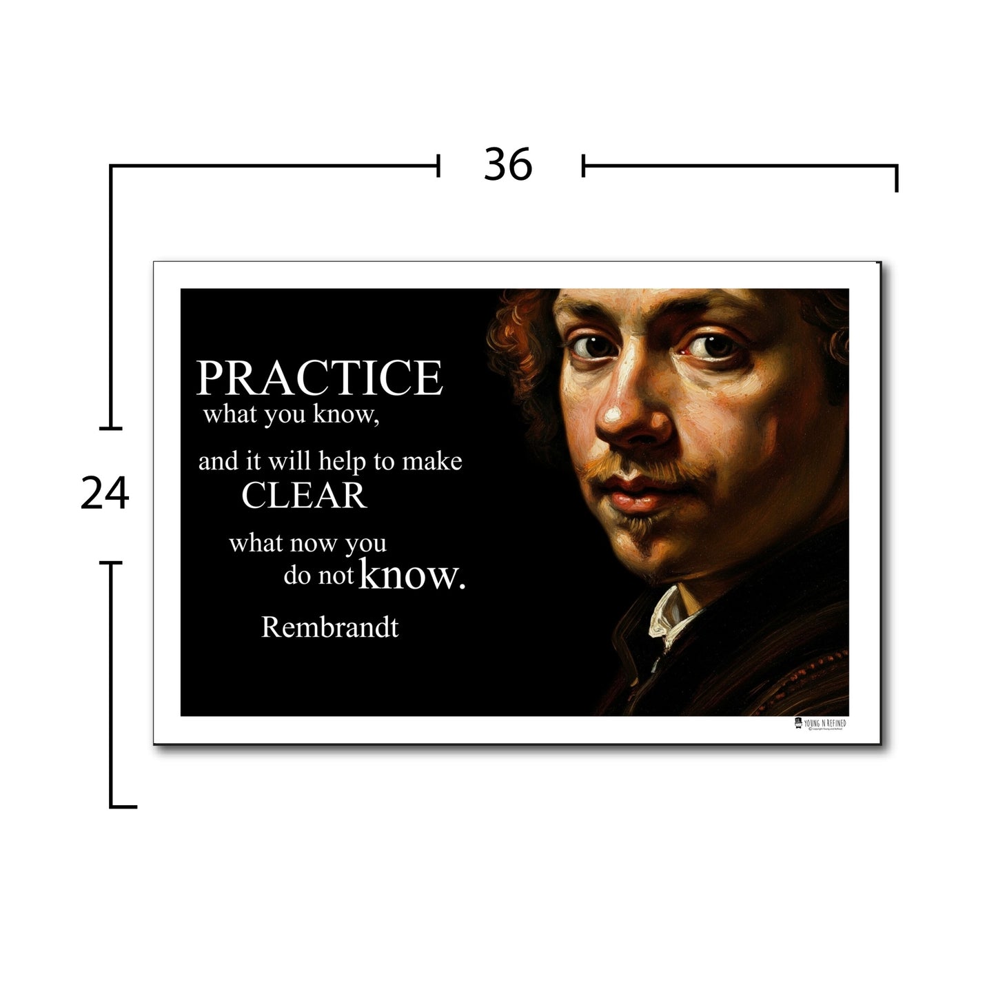 Rembrandt Inspirational Quote Wall Art
