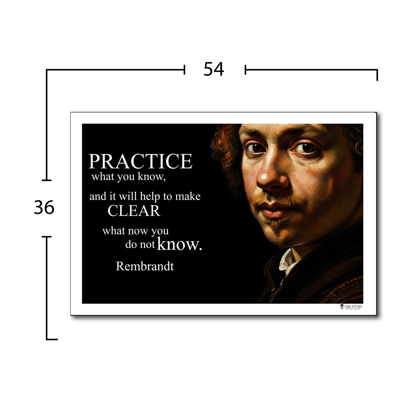 Rembrandt Inspirational Quote Wall Art