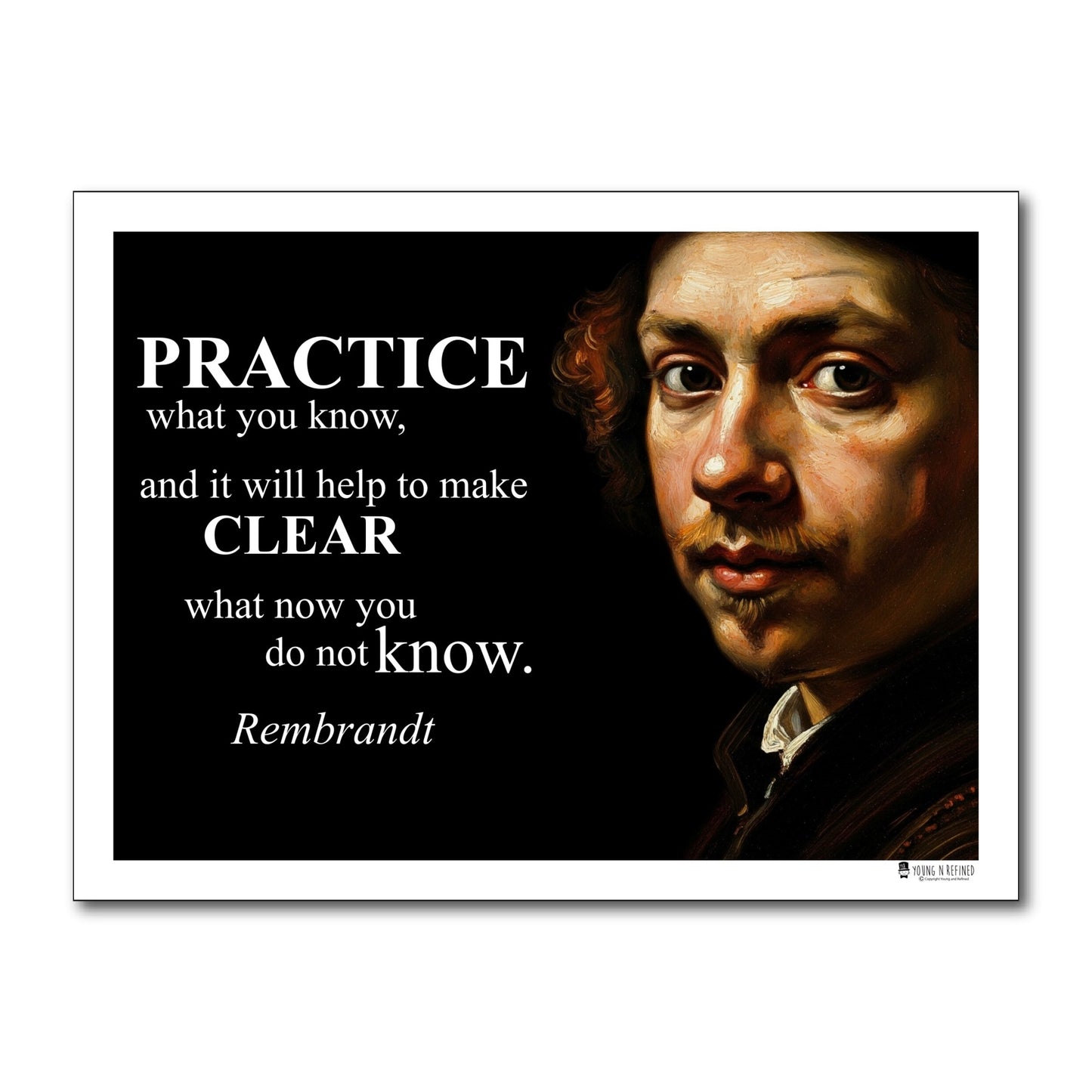 Rembrandt Inspirational Quote Wall Art