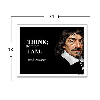René Descartes Inspirational Quote Wall Art