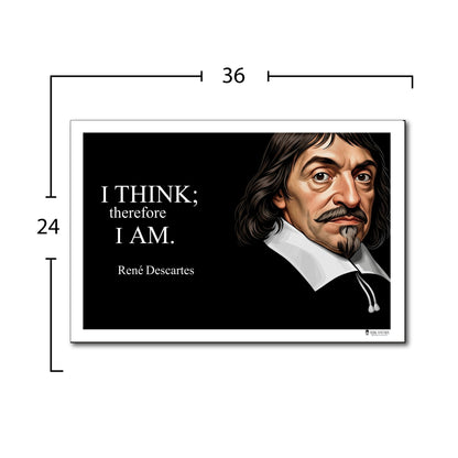 René Descartes Inspirational Quote Wall Art