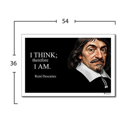 René Descartes Inspirational Quote Wall Art