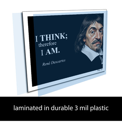 René Descartes Inspirational Quote Wall Art