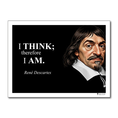 René Descartes Inspirational Quote Wall Art