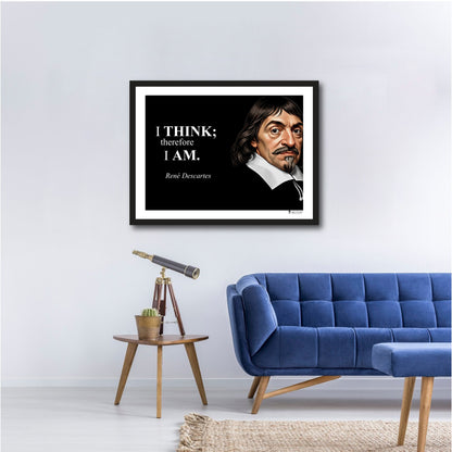 René Descartes Inspirational Quote Wall Art