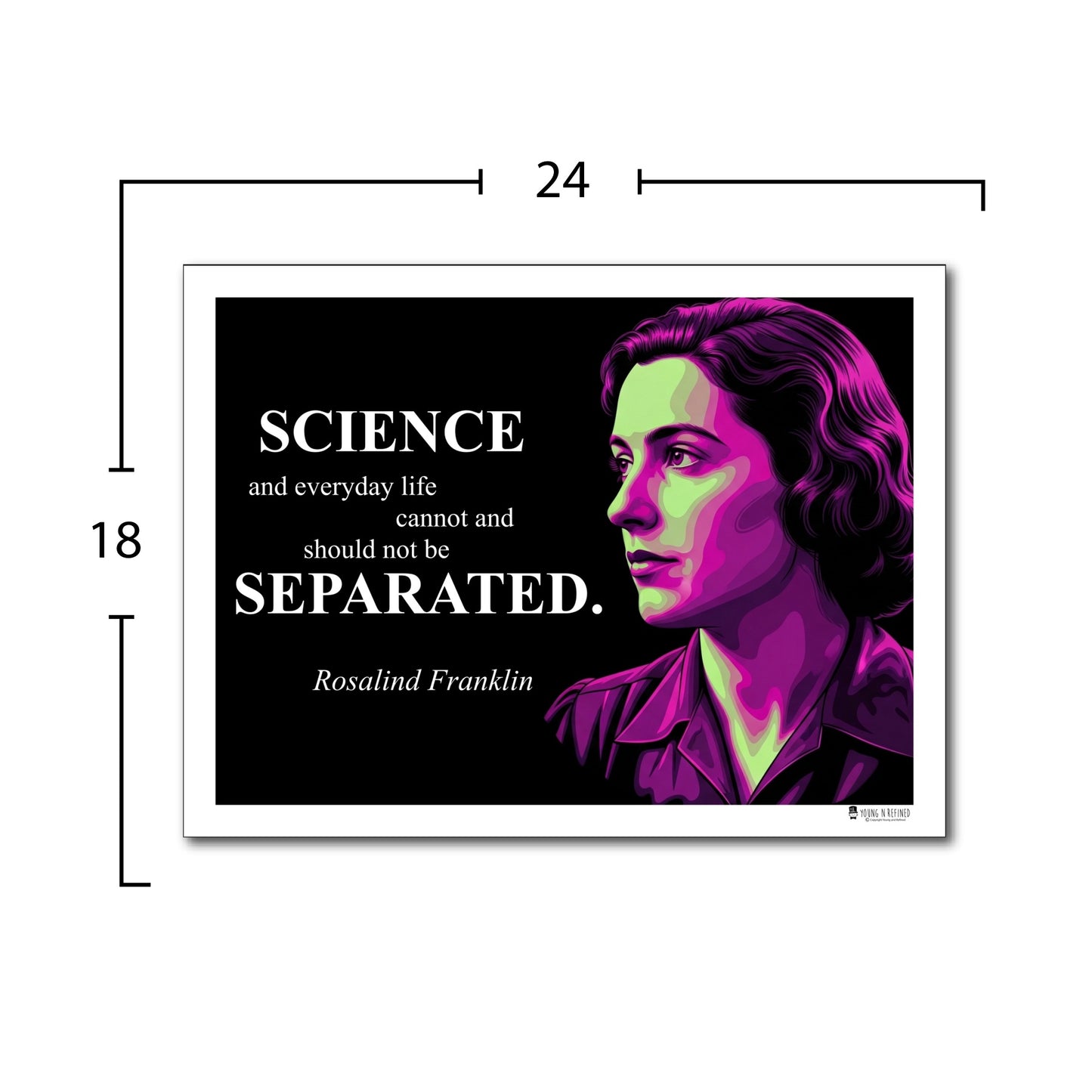 Rosalind Franklin Inspirational Quote Poster - "SCIENCE and everyday life..."