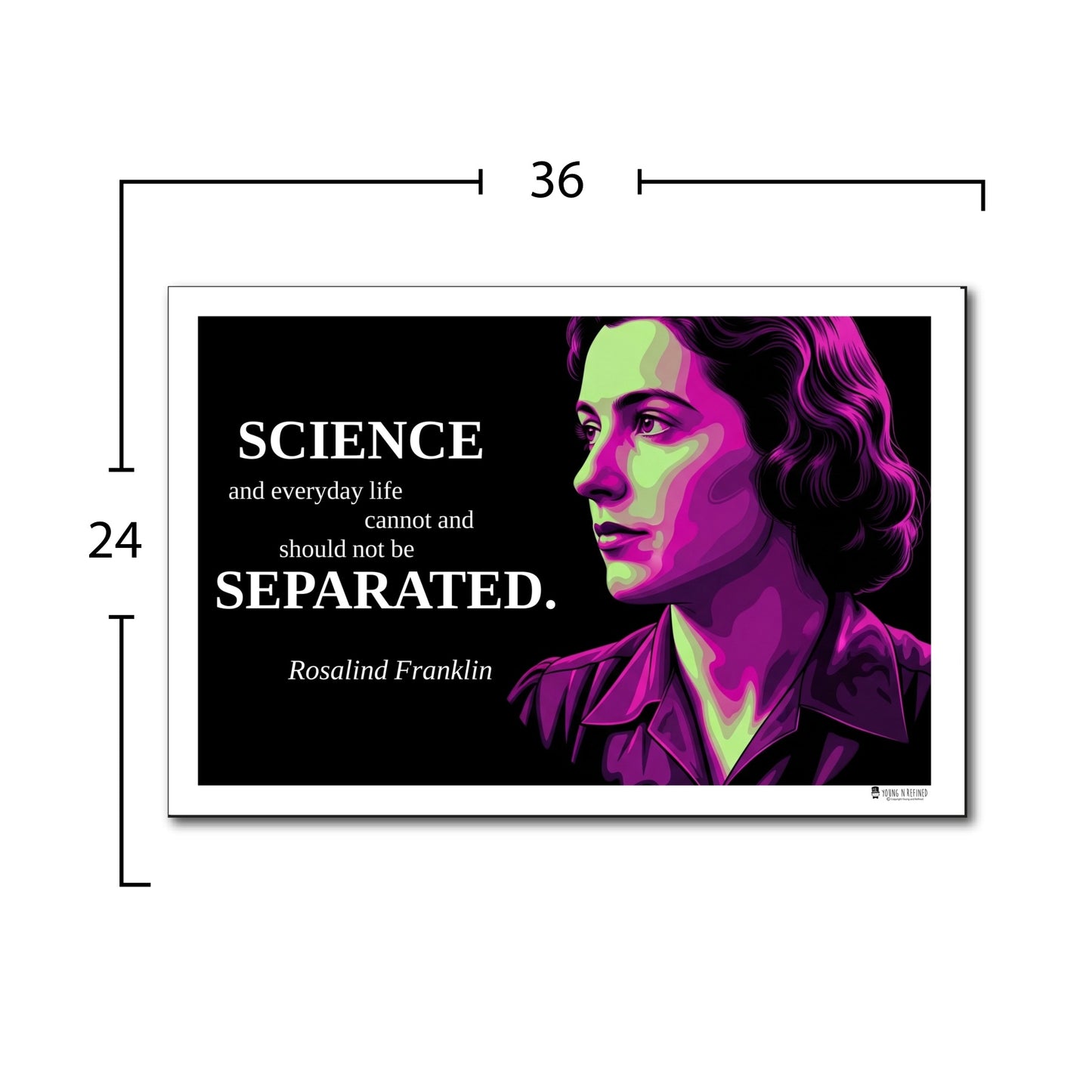 Rosalind Franklin Inspirational Quote Poster - "SCIENCE and everyday life..."