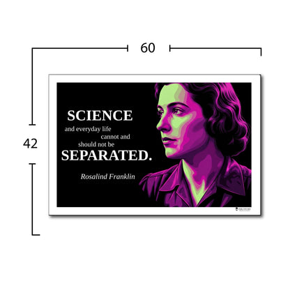 Rosalind Franklin Inspirational Quote Poster - "SCIENCE and everyday life..."