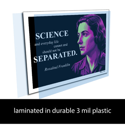Rosalind Franklin Inspirational Quote Poster - "SCIENCE and everyday life..."