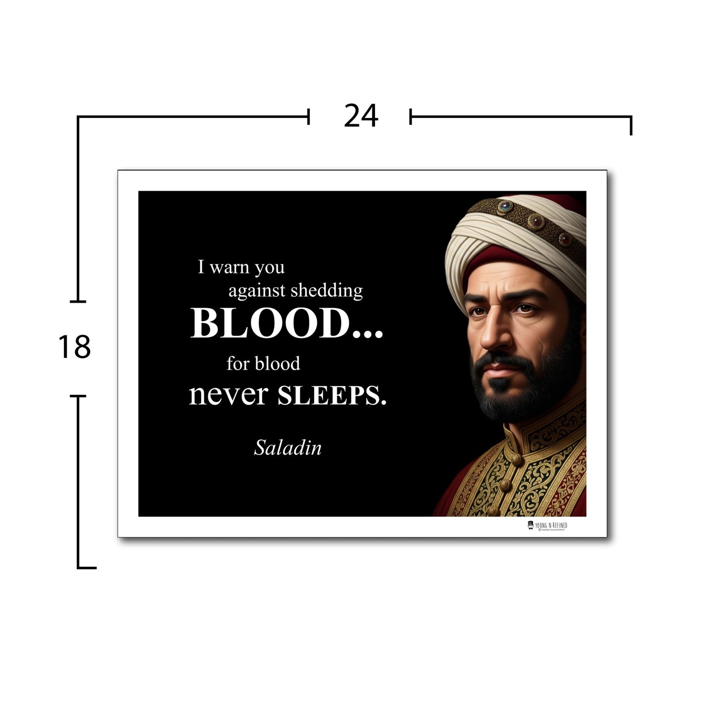 Saladin Inspirational Quote Wall Art