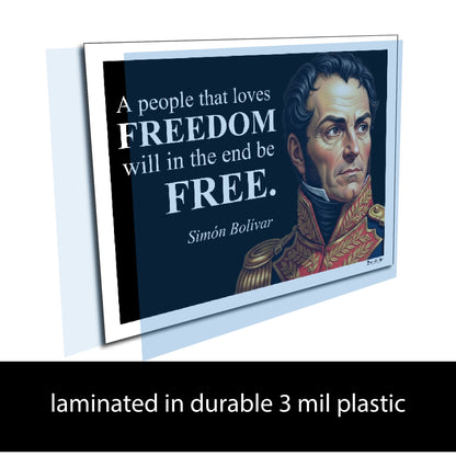 Simón Bolívar Inspirational Quote Wall Art