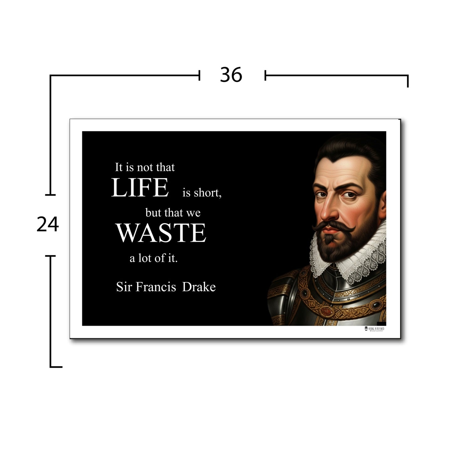 Sir Francis Drake Inspirational Quote Wall Art