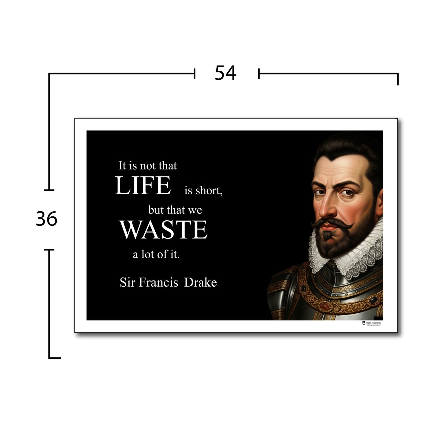 Sir Francis Drake Inspirational Quote Wall Art