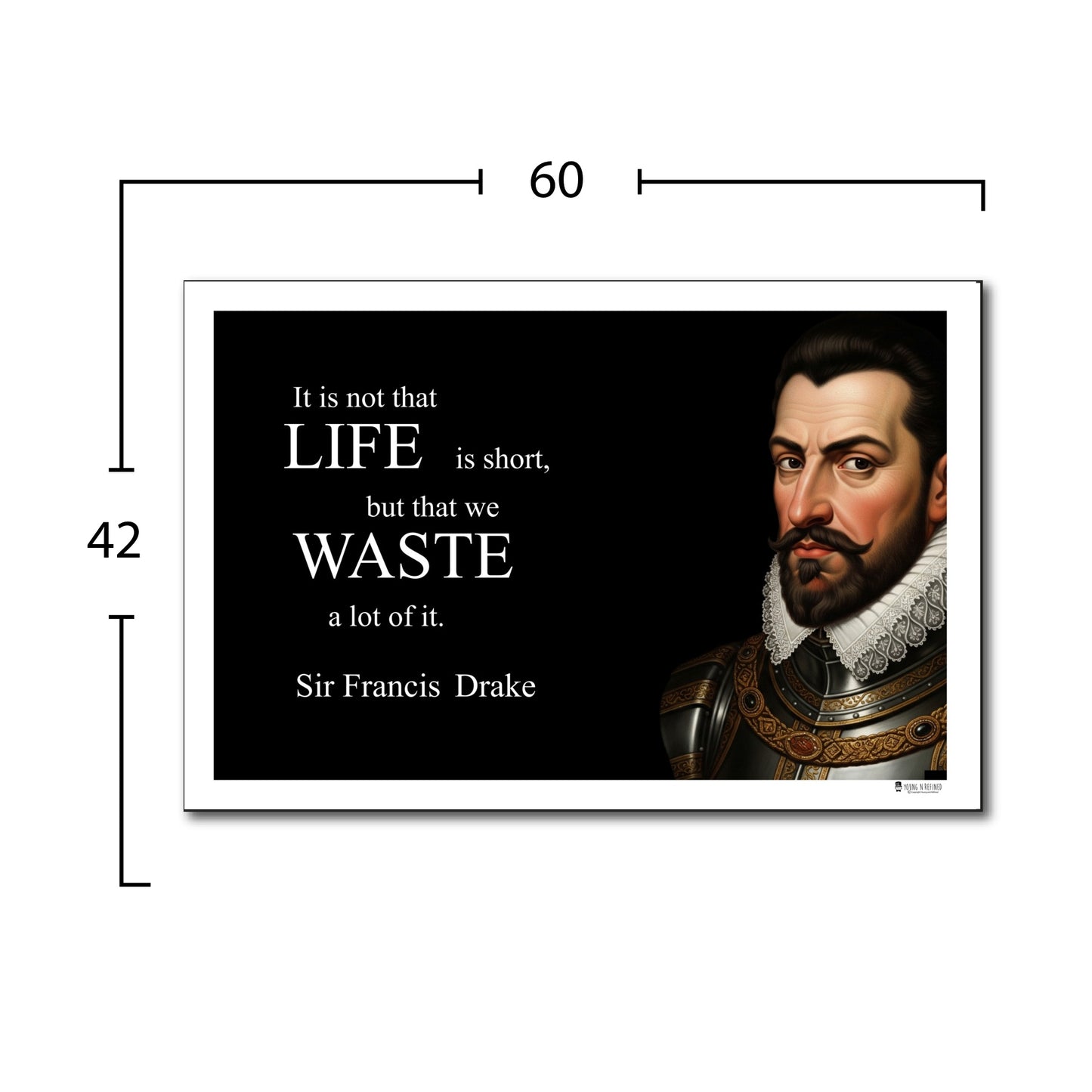 Sir Francis Drake Inspirational Quote Wall Art