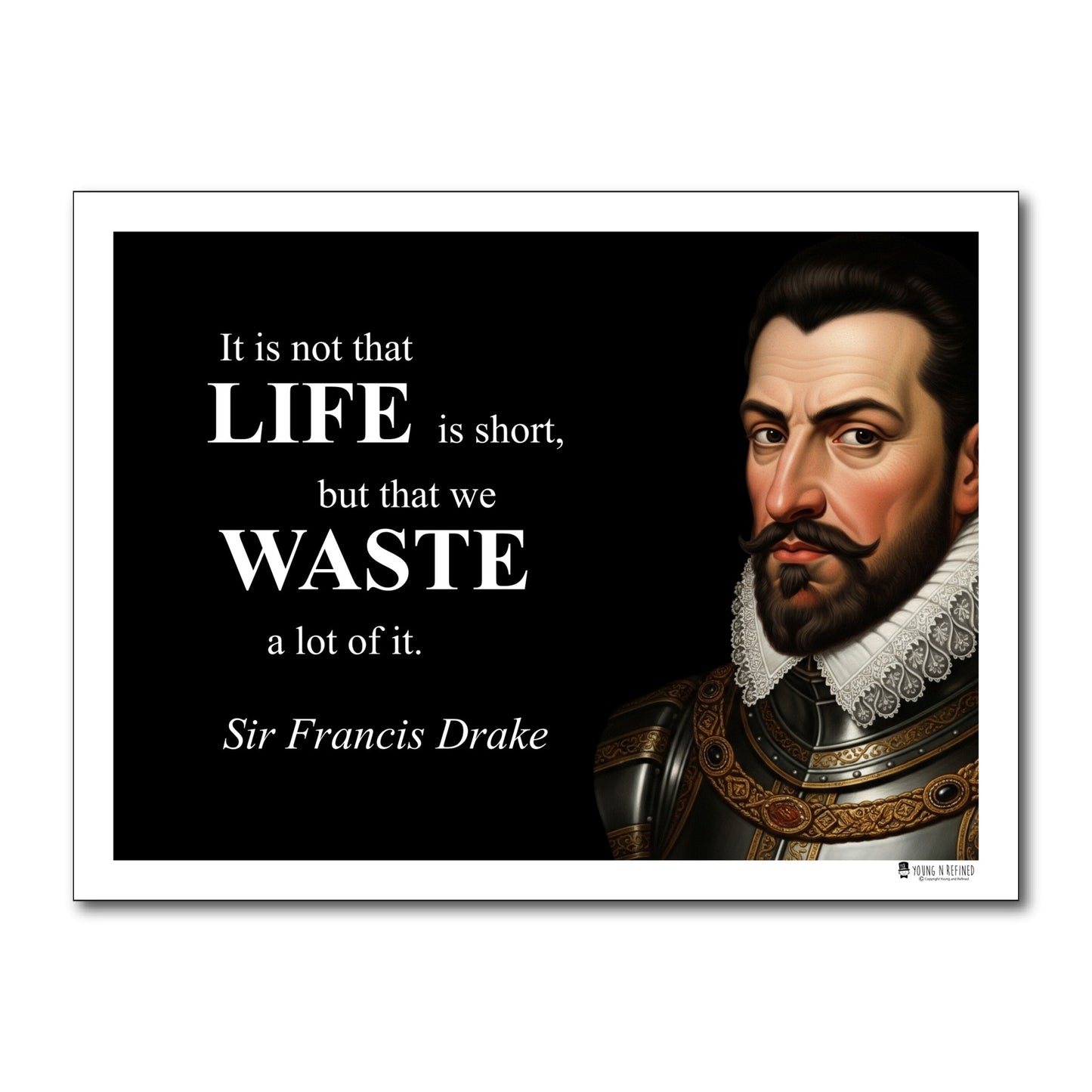Sir Francis Drake Inspirational Quote Wall Art