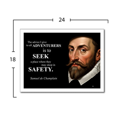 Samuel de Champlain Inspirational Quote Wall Art