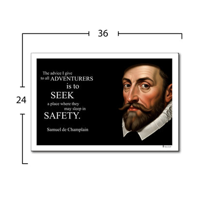 Samuel de Champlain Inspirational Quote Wall Art