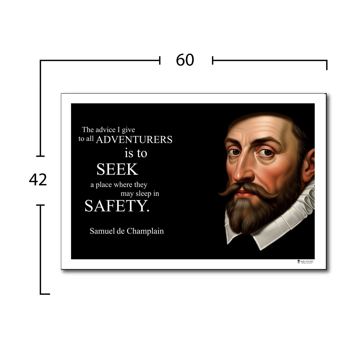 Samuel de Champlain Inspirational Quote Wall Art