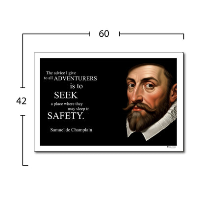 Samuel de Champlain Inspirational Quote Wall Art
