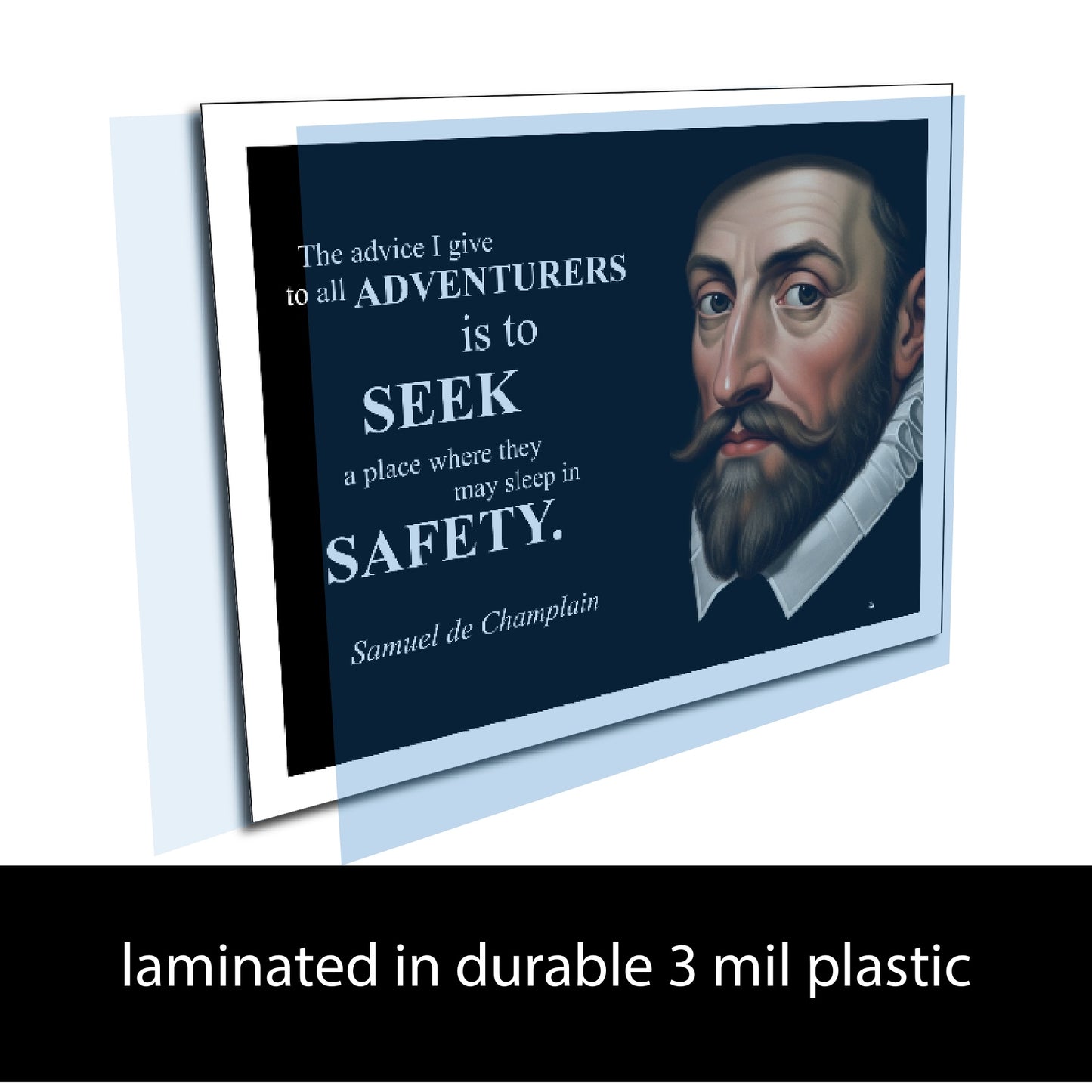 Samuel de Champlain Inspirational Quote Wall Art
