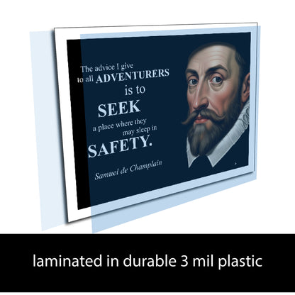 Samuel de Champlain Inspirational Quote Wall Art