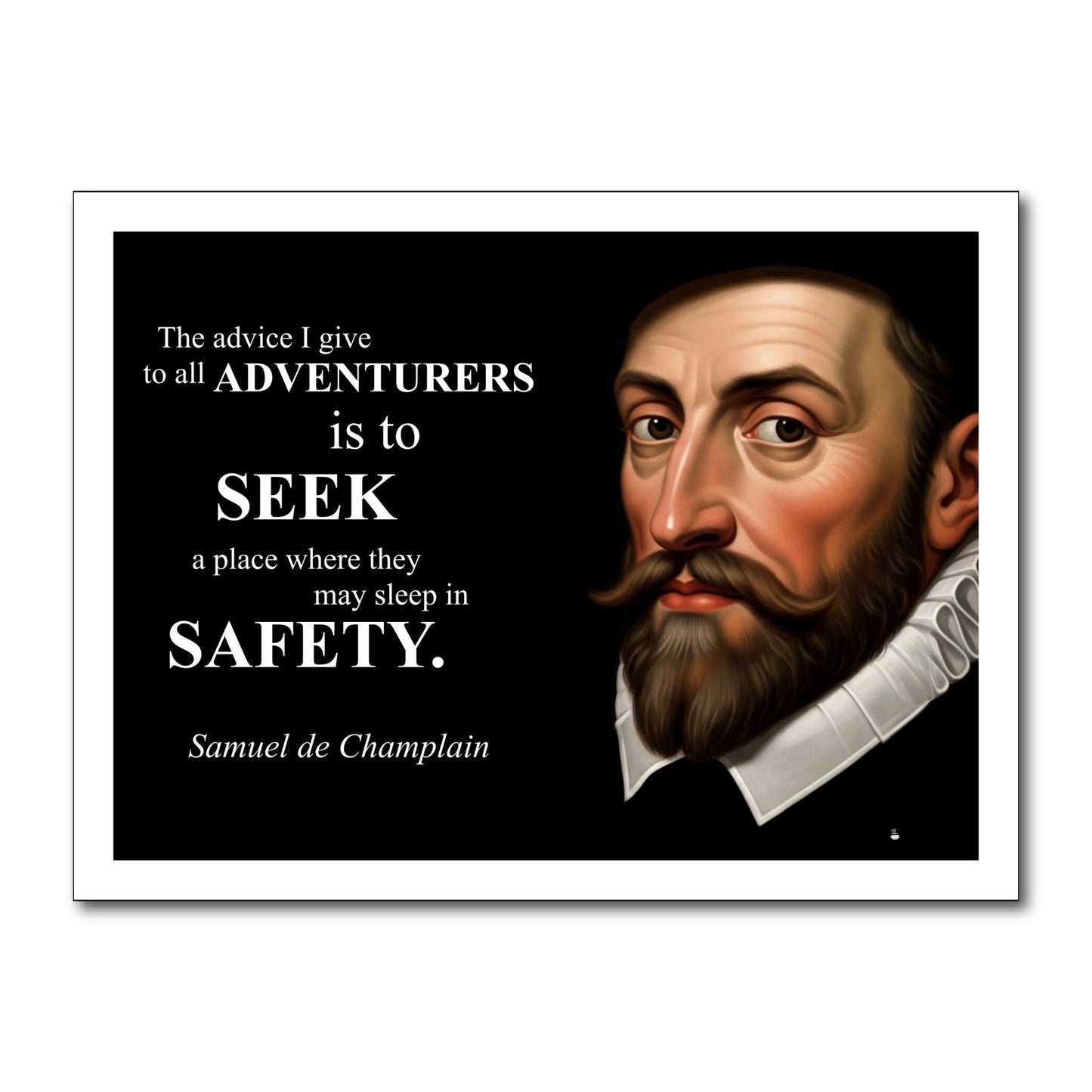 Samuel de Champlain Inspirational Quote Wall Art