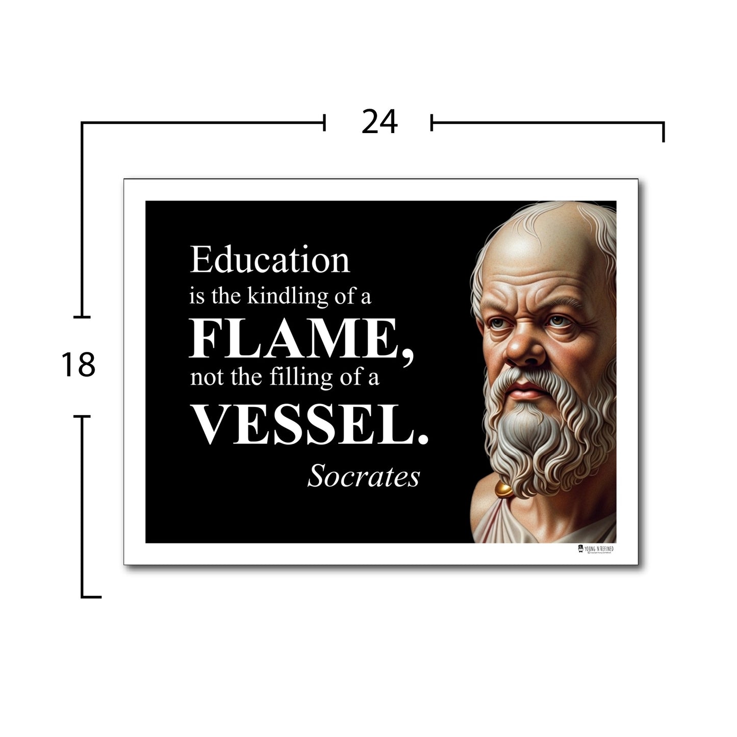 Socrates Inspirational Quote Poster - Young N Refined