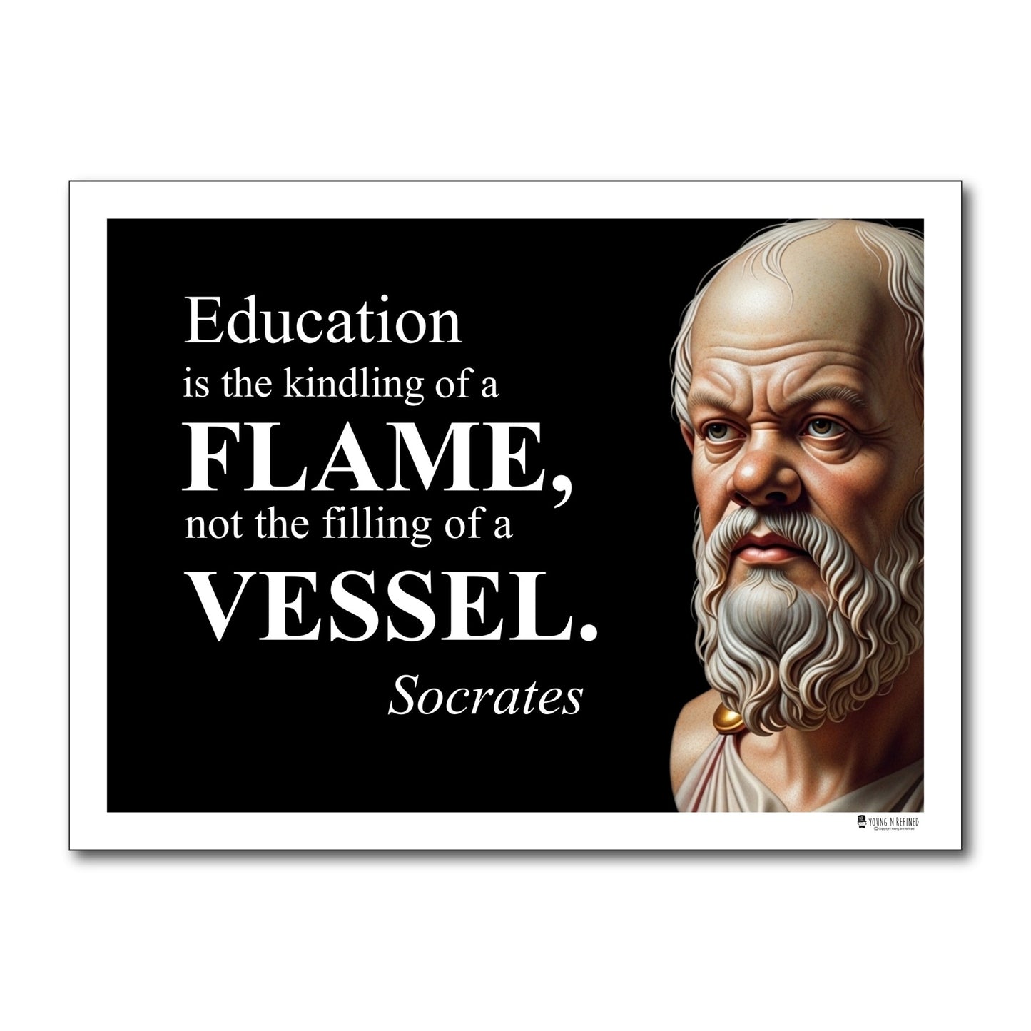 Socrates Inspirational Quote Poster - Young N Refined