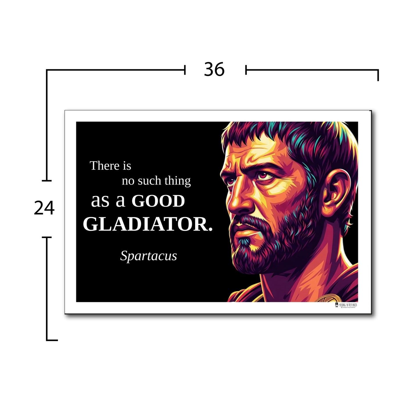 Spartacus Inspirational Quote Poster - Young N Refined