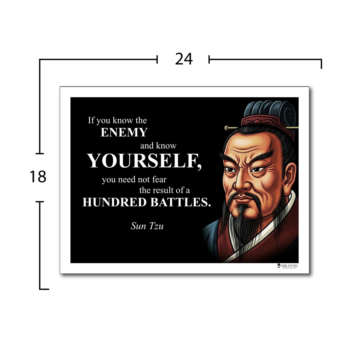 Sun Tzu Inspirational Quote Poster - Young N Refined