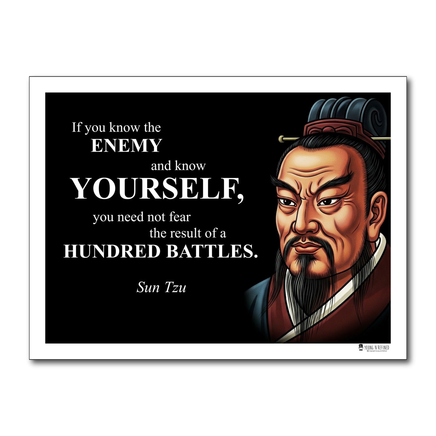 Sun Tzu Inspirational Quote Poster - Young N Refined
