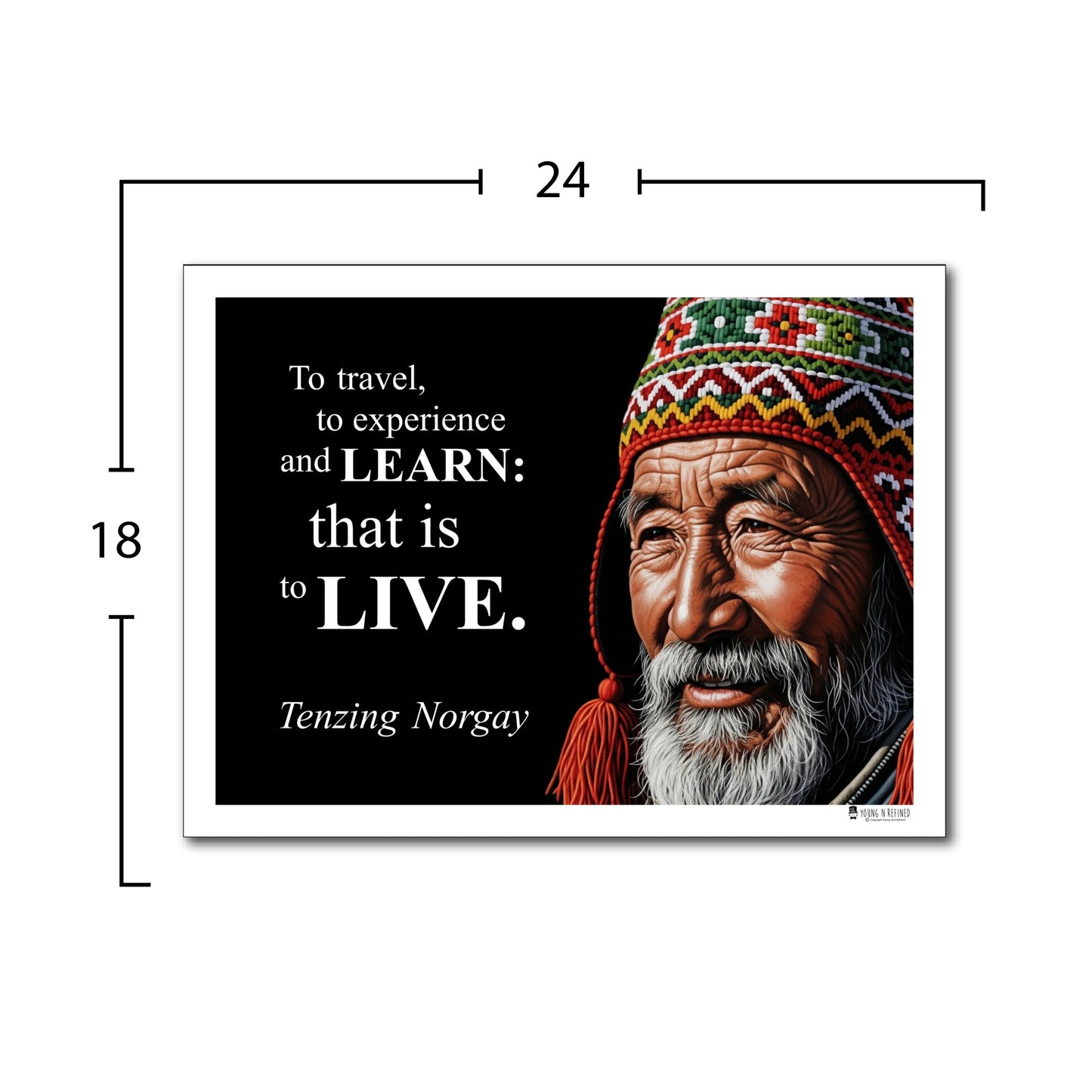 Tenzing Norgay Inspirational Quote Wall Art