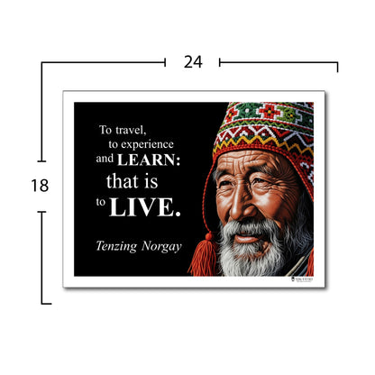 Tenzing Norgay Inspirational Quote Wall Art