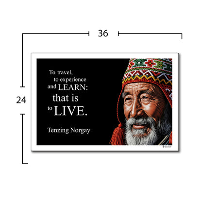 Tenzing Norgay Inspirational Quote Wall Art