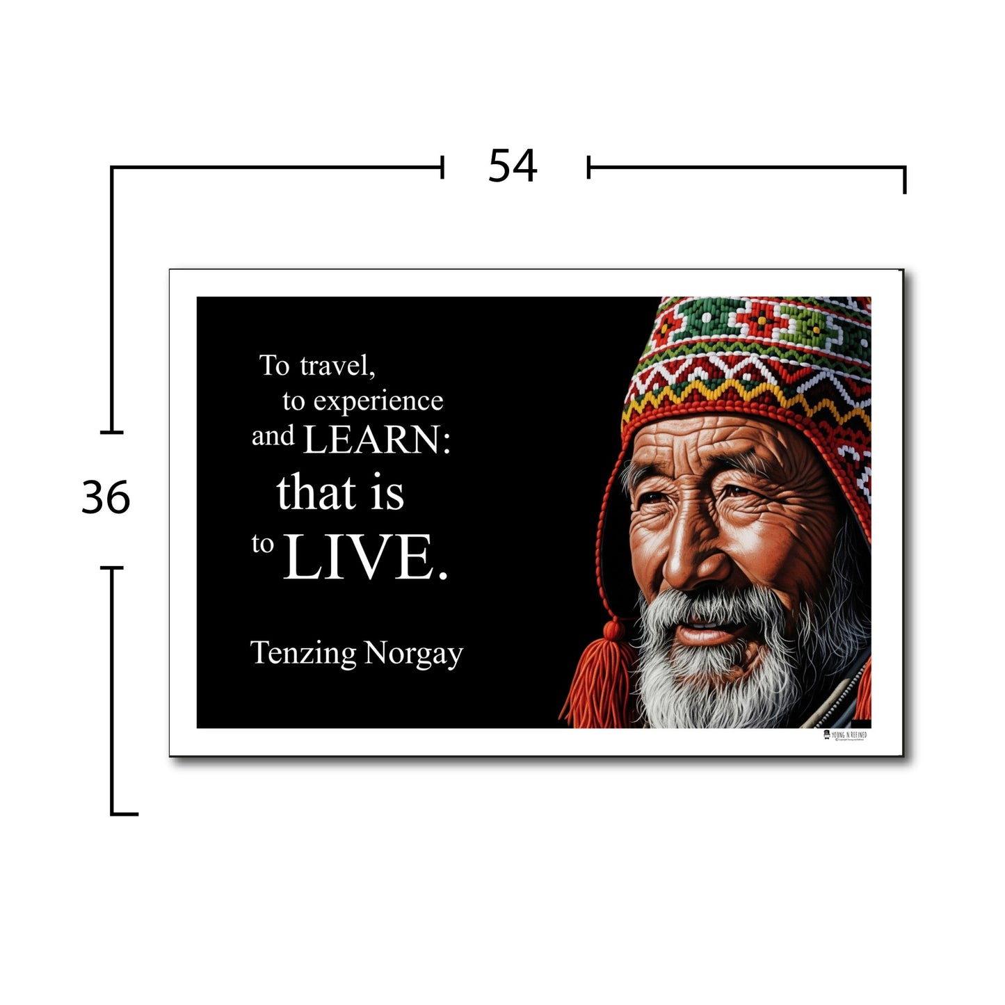 Tenzing Norgay Inspirational Quote Wall Art