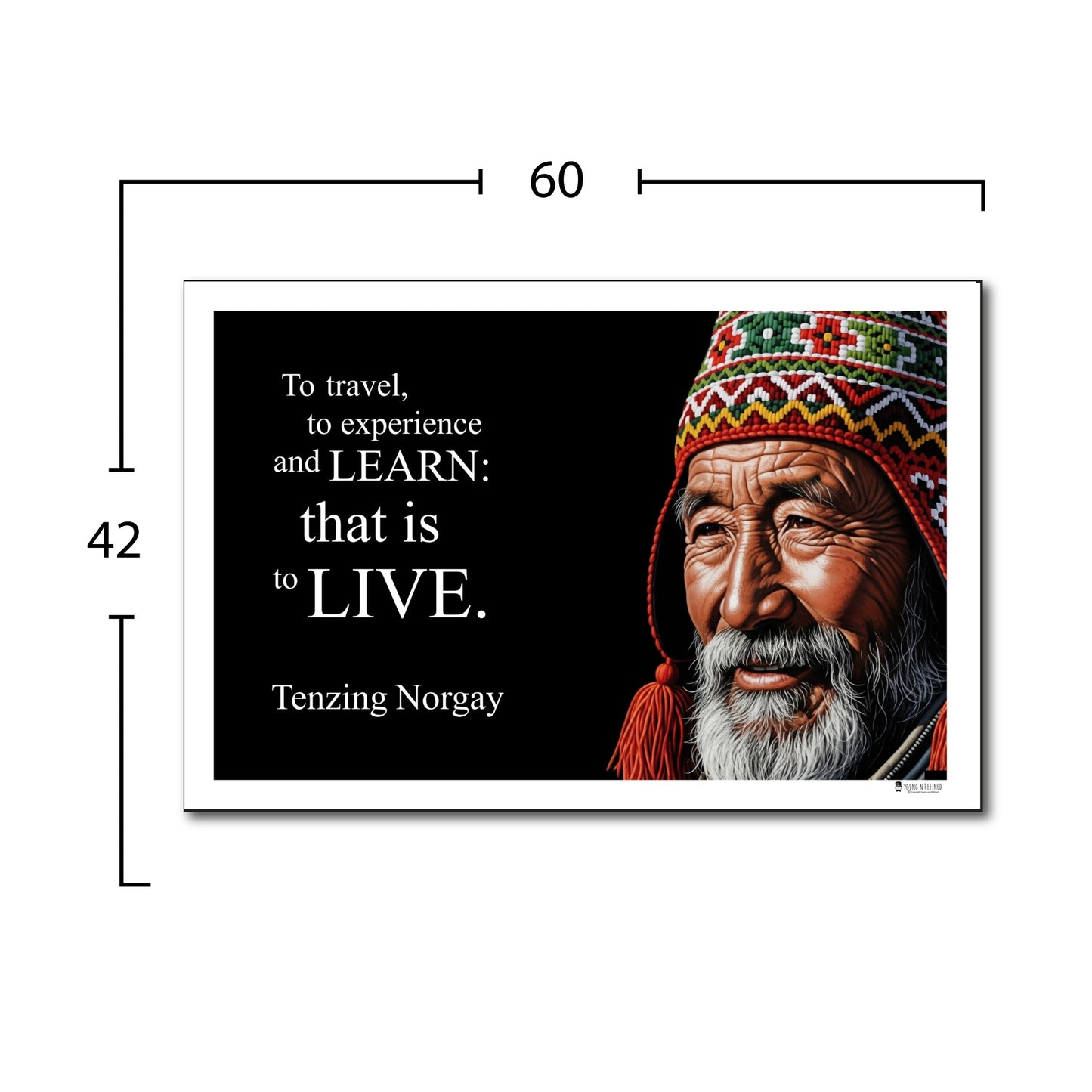 Tenzing Norgay Inspirational Quote Wall Art