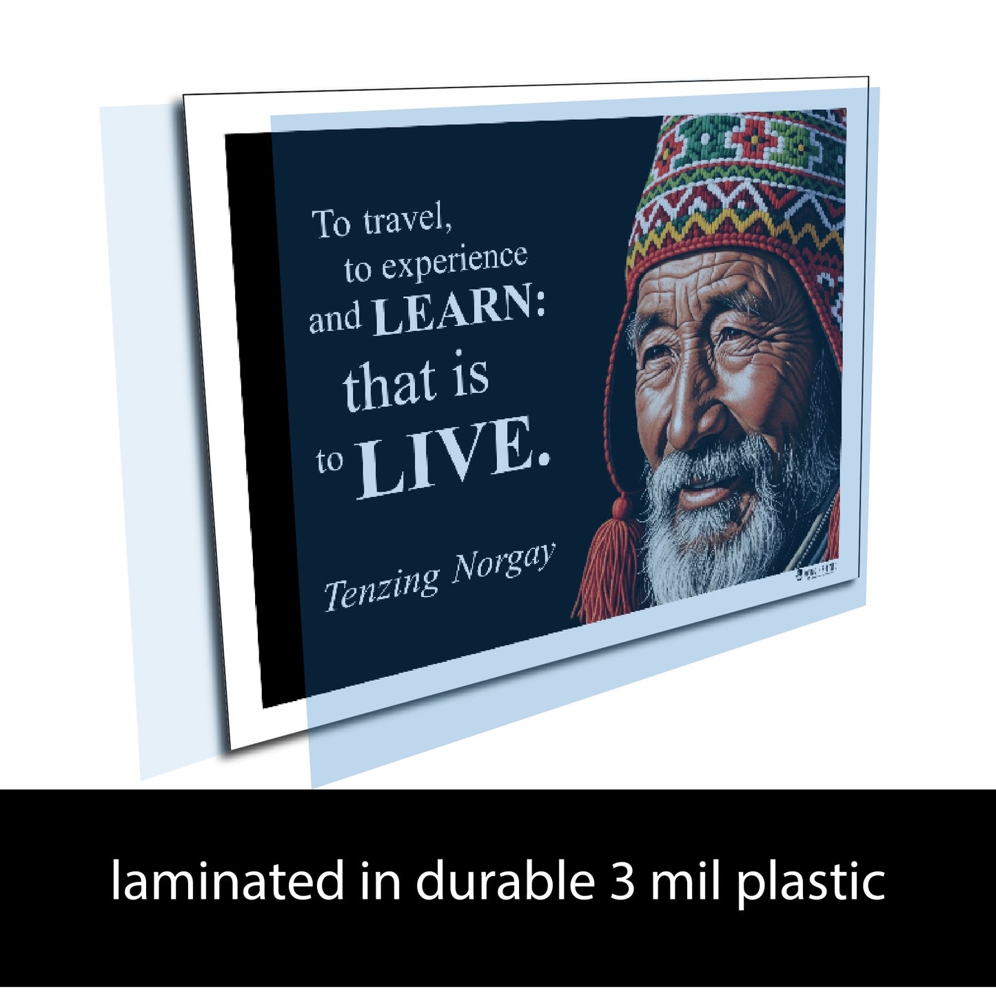 Tenzing Norgay Inspirational Quote Wall Art