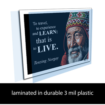 Tenzing Norgay Inspirational Quote Wall Art