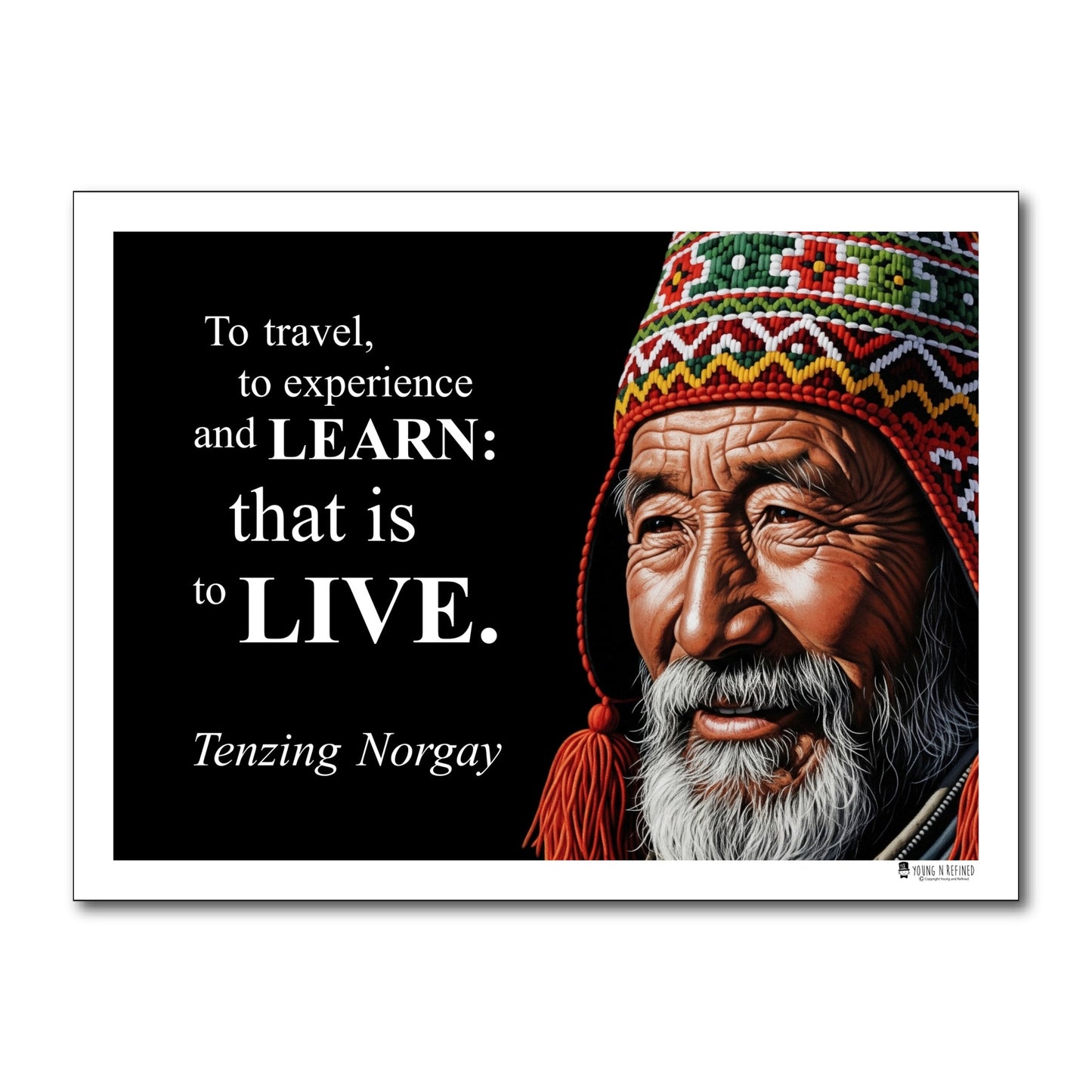 Tenzing Norgay Inspirational Quote Wall Art