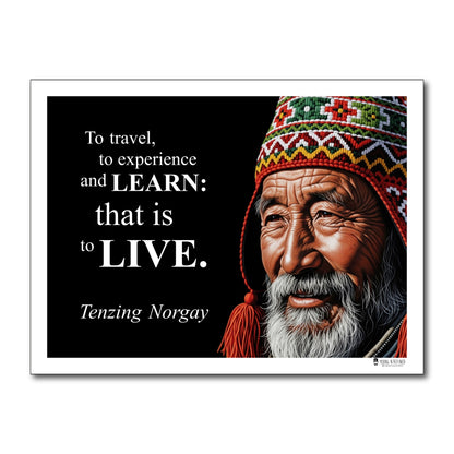 Tenzing Norgay Inspirational Quote Wall Art
