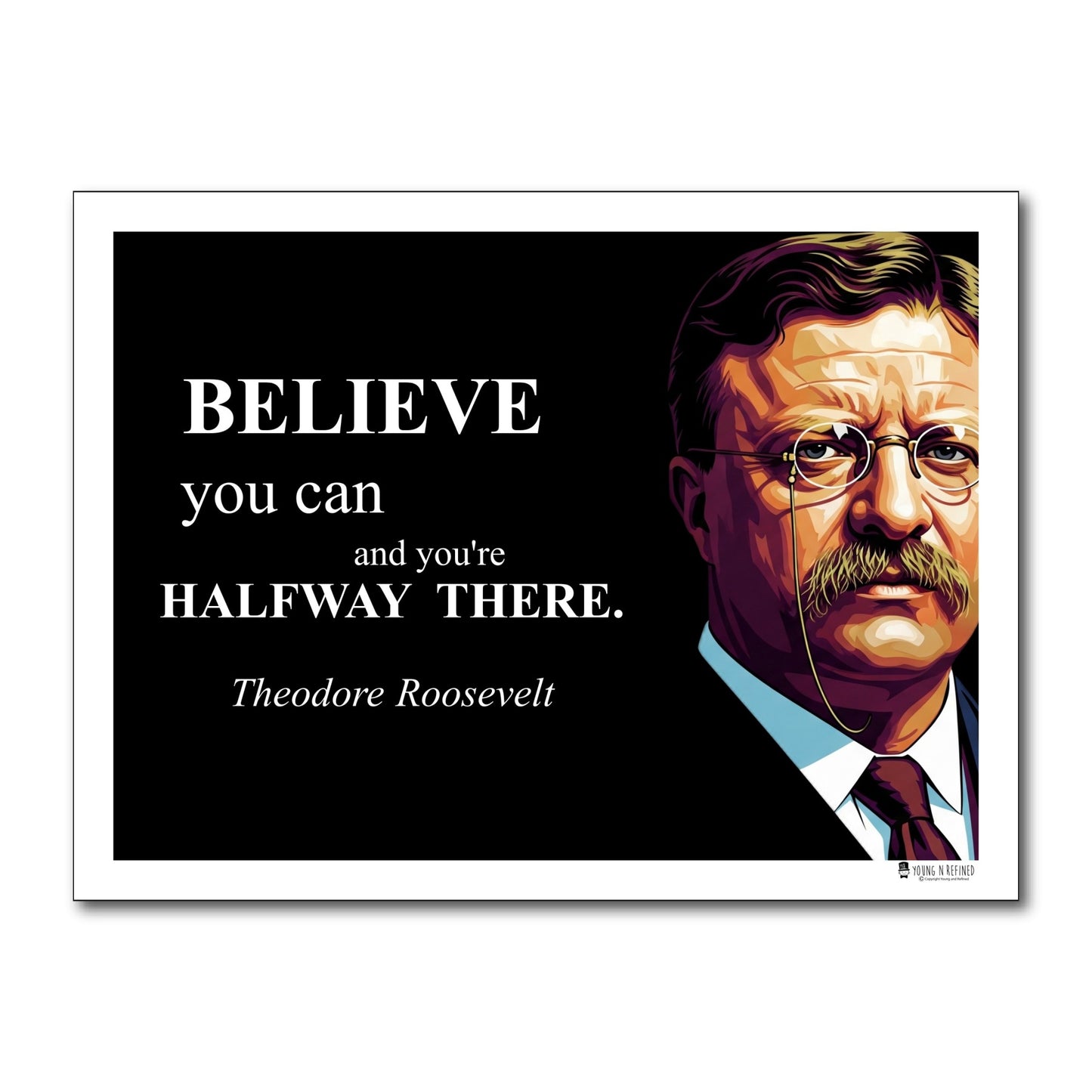 Theodore Roosevelt Inspirational Quote Wall Art