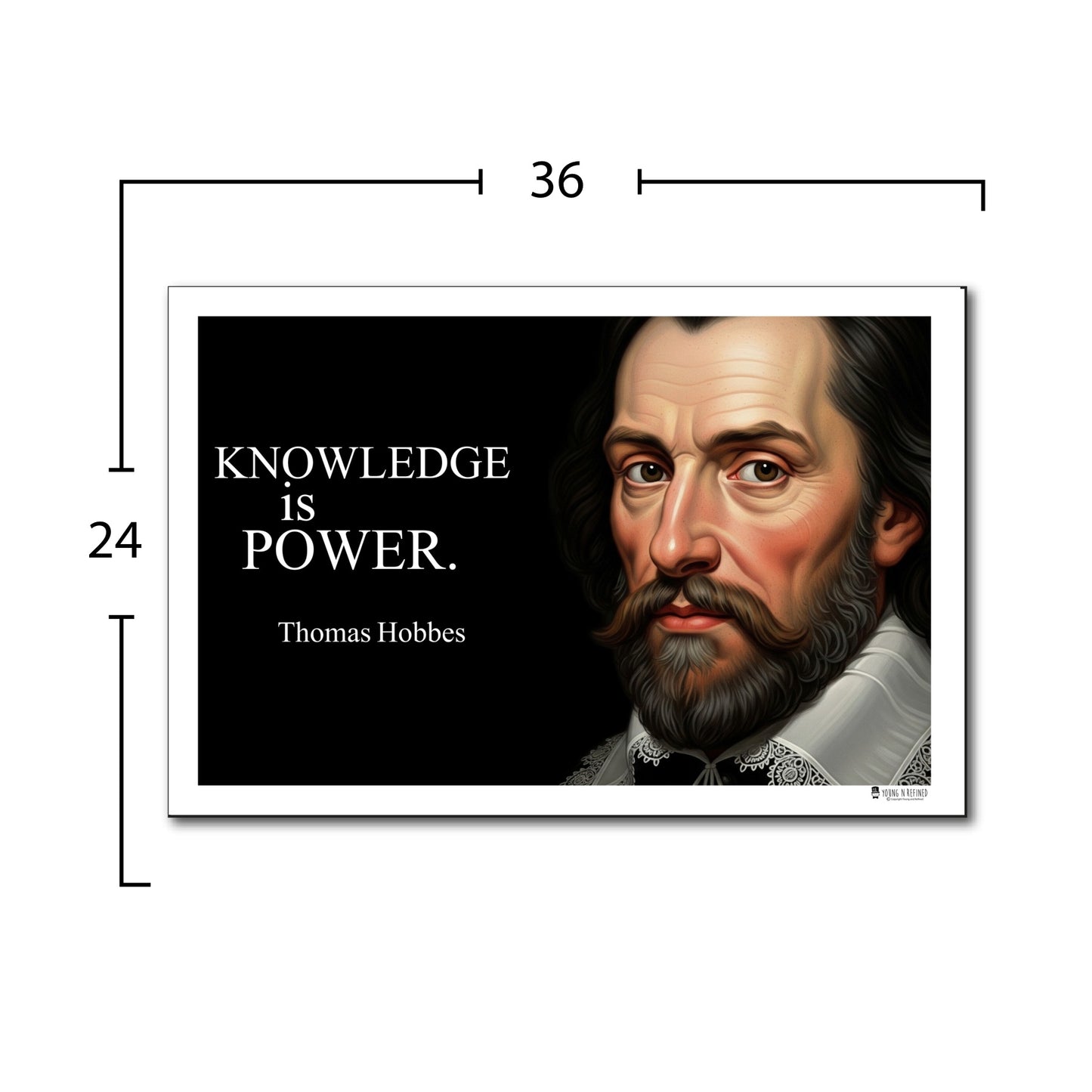 Thomas Hobbes Inspirational Quote Wall Art