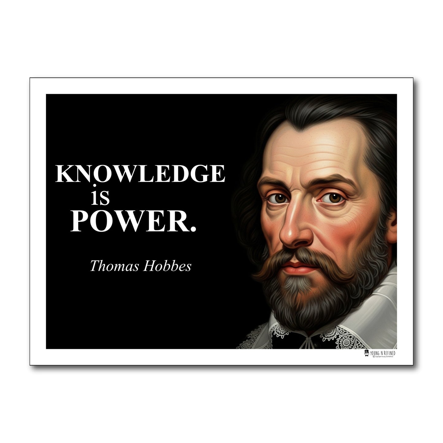 Thomas Hobbes Inspirational Quote Wall Art