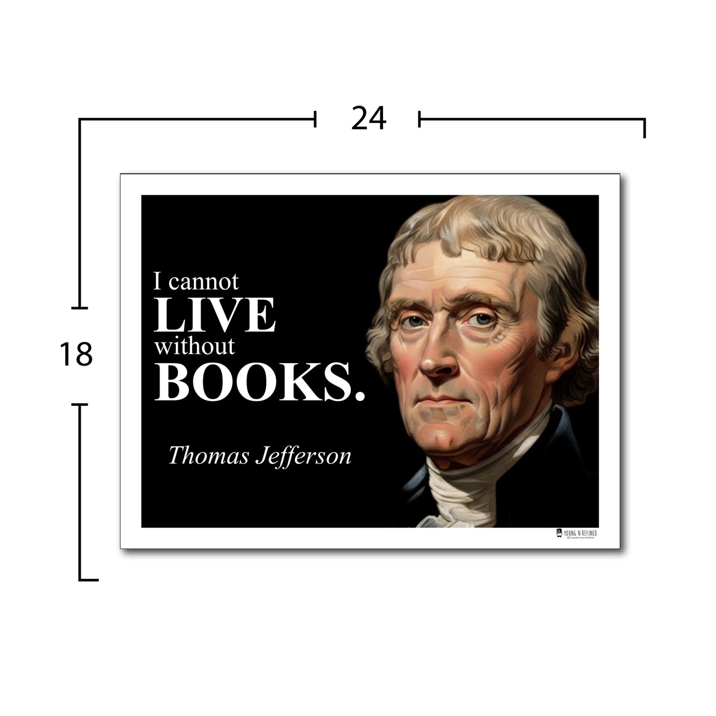Thomas Jefferson Inspirational Quote Wall Art