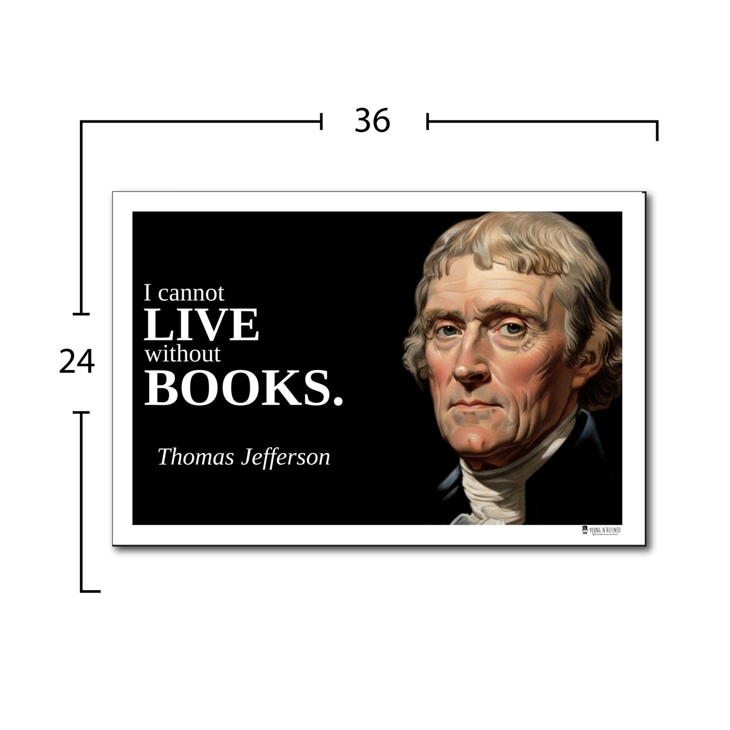 Thomas Jefferson Inspirational Quote Wall Art