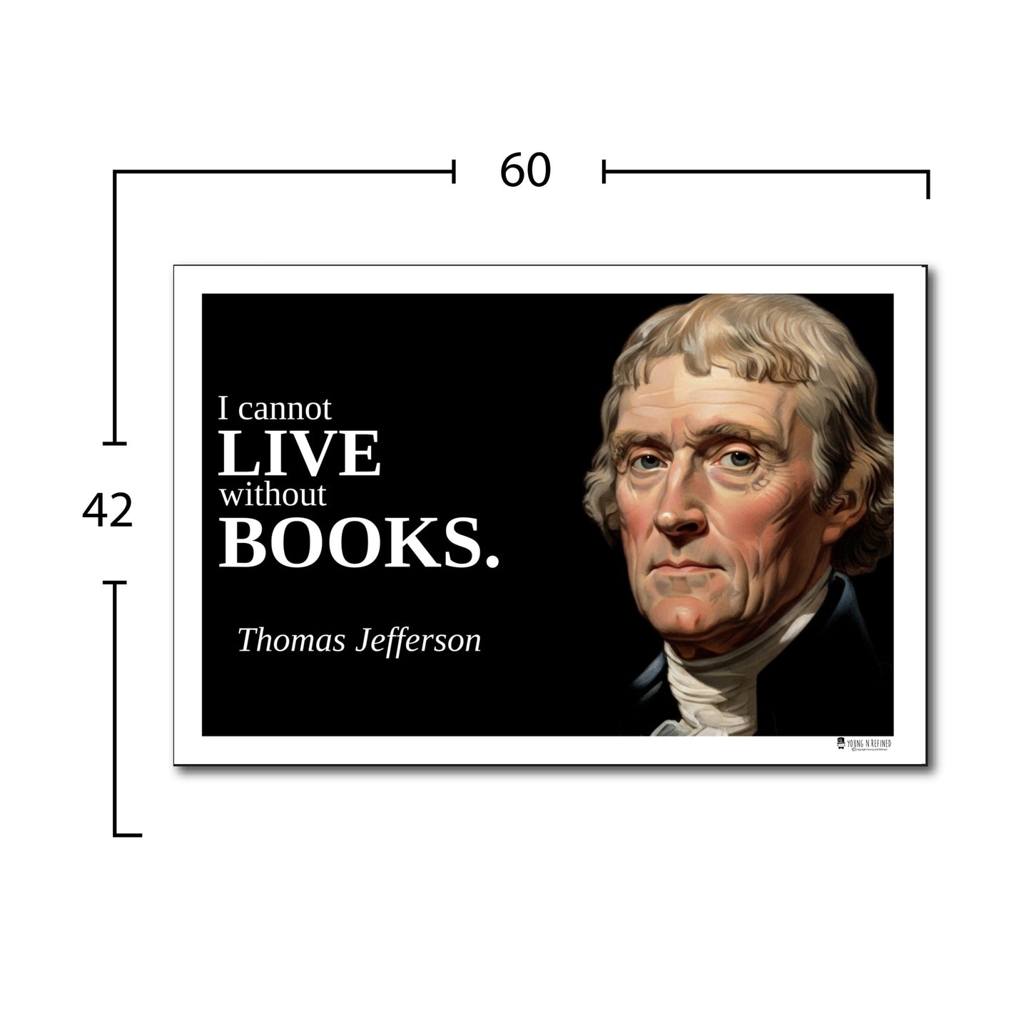 Thomas Jefferson Inspirational Quote Wall Art