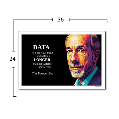 Tim Berners-Lee Inspirational Quote Poster - "DATA is a precious thing..."