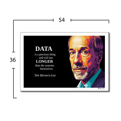 Tim Berners-Lee Inspirational Quote Poster - "DATA is a precious thing..."