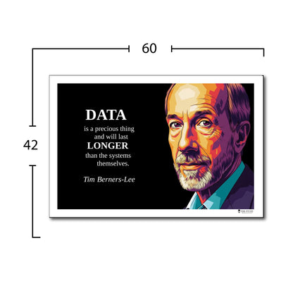 Tim Berners-Lee Inspirational Quote Poster - "DATA is a precious thing..."